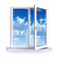 GUOJIAN white french design PVC casement windows on China WDMA