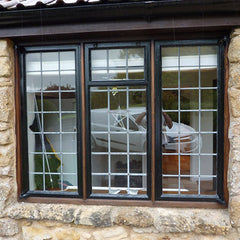 Gaoming black color slim frame customized aluminium windows and doors on China WDMA