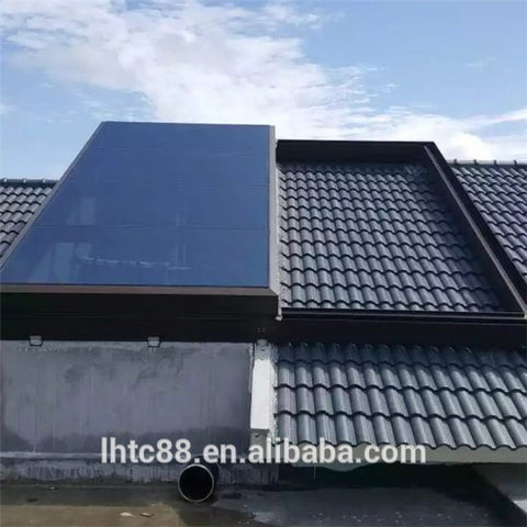 Grey aluminium profile blinds german doors windows electric automatic sliding skylight roof window on China WDMA