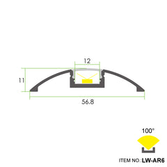 Guangzhou aluminum led channel low profile housing for 12mm pcb led strip light installation on China WDMA