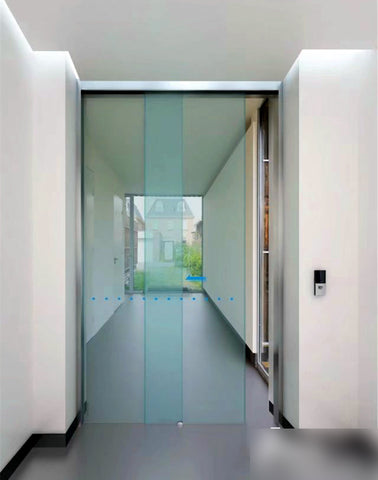Guangzhou interior office home best price magnetic automated glass sliding door with slim cover on China WDMA
