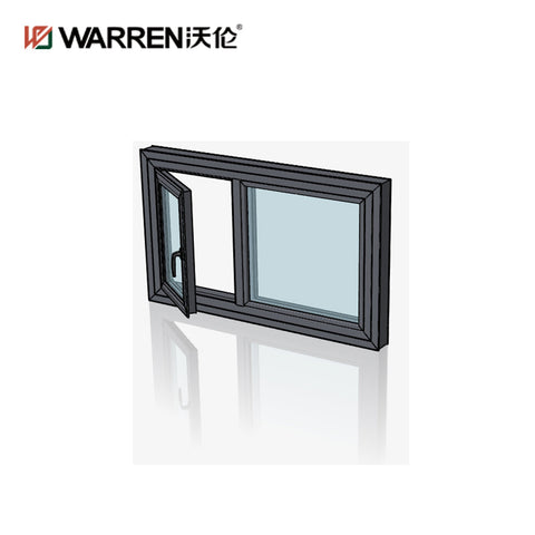 60x36 window burglar proof tilt and turn double glazing German hardware Aluminium casement window