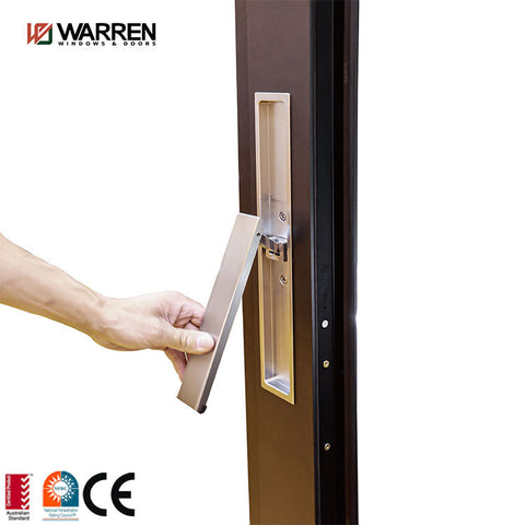 Warren 108 Inch 3 Panel Sliding Patio Door Slide Door Glass Frameless Sliding Glass Door