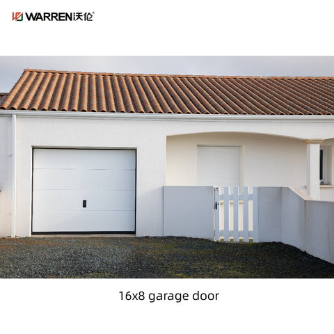 16x8 Black Garage Door With Insulated Sectional Garage Door