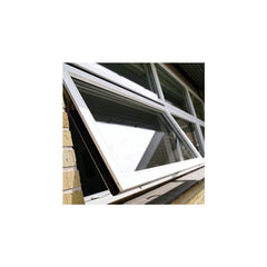 WDMA Vinyl Awning Window Glazed Tempered Glass UPVC Single Swing Window