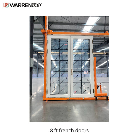 Warren 8 ft French Doors With White Interior French Doors With Glass