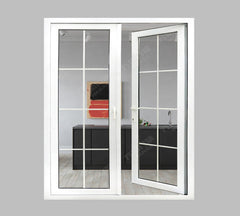 WDMA plastic patio double PVC swing door