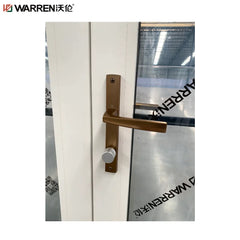 WDMA 36x72 French Aluminium Triple Glazing Gray insulated Double Door Exterior