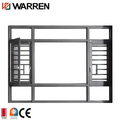Aluminum 4 panels inward french casement windows