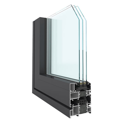 WDMA high view aluminum fixed window with with obscure glass
