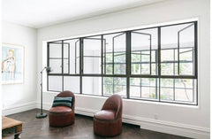 WDMA  China Manufacturer steel thermal break double glazed window windows with steel mesh casement window
