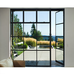 WDMA  Customized Galvanizing Carbon Steel Tube Rust Protection Fixed Windows For Villa