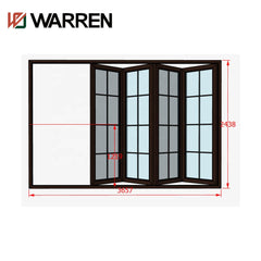 Warren 45*100 folding door with double glass and best hardware aluminium material heat insolution