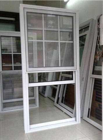 WDMA American Style UPVC Double Hung Windows Vertical Sliding White Vinyl Window Made In China