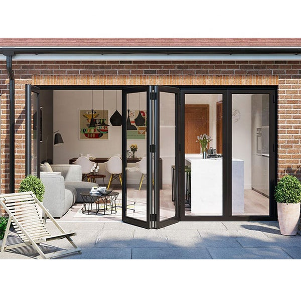 Exterior Entrance Veranda Movable Aluminum Frame Glass Partition Folding Glazed Wall Malaysia