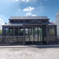 China WDMA victorian conservatory patio enclosure kits home aluminum prefabricated garden sunroom canada/ glass green house