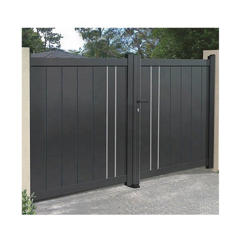 High Quality Retractable Sliding Automatic Garden Stacking Aluminium Picket Main Gate Outside