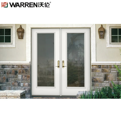 Warren 26x80 French Aluminium Laminated Glass Black Insulated Modern Door Entrance
