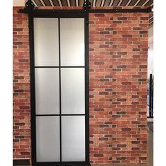 WDMA wholesale soundproof interior wrought iron insulated sliding barn doors for house