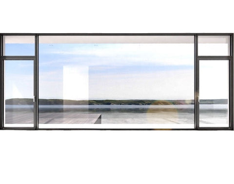 WDMA Narrow frame windows black with frosted glass french window thermal break aluminium tilt & turn windows