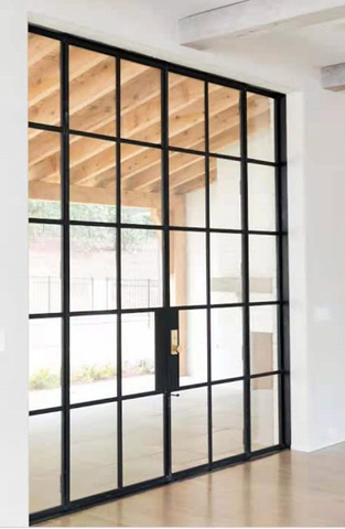 WDMA Interior Glass French Doors Iron Entry Door Cheap