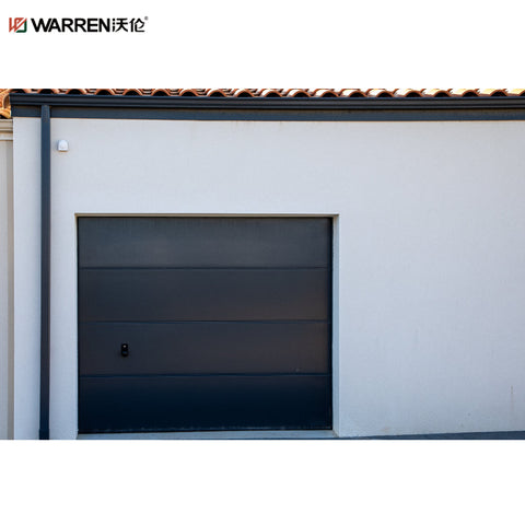 16x8 Black Garage Door With Insulated Sectional Garage Door