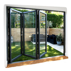 WDMA Window waterproof insulated glass folding sliding door aluminum bi folding door