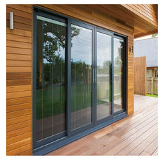 China Manufacturer Aluminum Muti Track Exterior Double Lowes Glass French Patio Sliding Doors