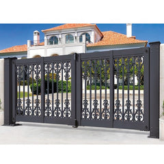 Modern Style Automatic Driveway Courtyard Aluminum Sliding Gate / Aluminum Gates And Fences Design With Factory Price