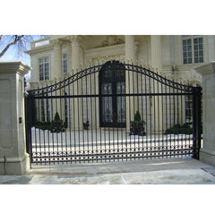 Modern Style Automatic Driveway Courtyard Aluminum Sliding Gate / Aluminum Gates And Fences Design With Factory Price