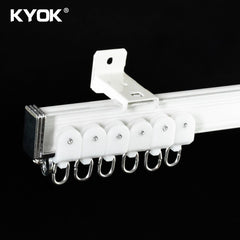 KYOK Glass Ceiling Mounted Curtain Track System Window Crown Curtain Track Popular Rod Curtain Track on China WDMA