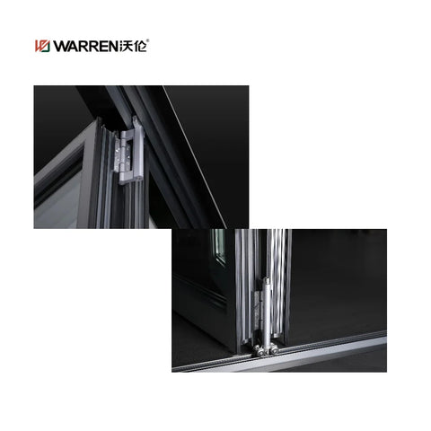 Warren 28x79 Bifold Aluminium Double Glazing Black Accordion Exterior Door External
