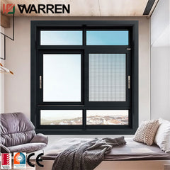 frameless three rails aluminum sliding tempered glass window