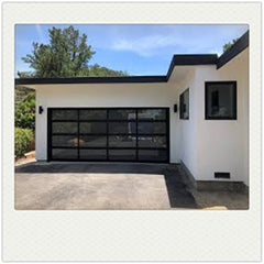 China WDMA Automatic electric sectional aluminum alloy frosted glass garage door