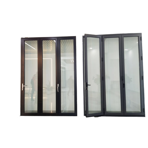 WDMA 96x80 sliding patio door bifold doors aluminium folding patio