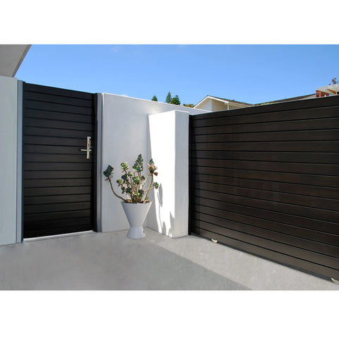 Powder Coated Entrance Aluminum Walkway Gate Aluminum Slat Fencing Gate