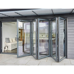 Exterior Entrance Veranda Movable Aluminum Frame Glass Partition Folding Glazed Wall Malaysia