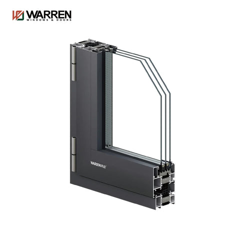 Warren 42x48 Inward Opening Aluminium Triple Glazing Blue Impact Window With Double Hung