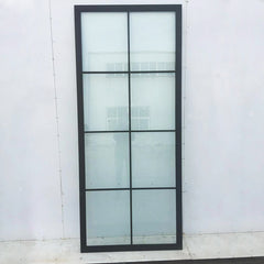 WDMA Left Open Inside Carbon Steel Steel-framed Hinged Swing Glass Doors