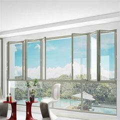 Australian America Frameless Aluminium Glazing Ventilation Bifold Folding Windows Balcony Bifold Window