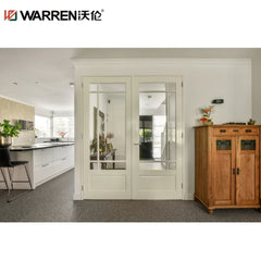 Warren 32x76 French Aluminum Fixed Glass Brown 6 Panel Rustic Door Living Room