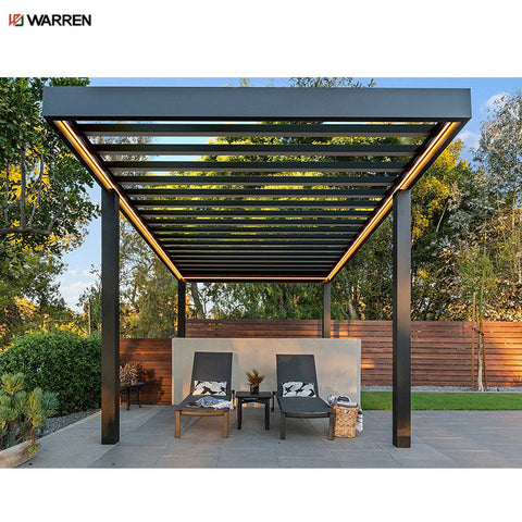 Warren waterproof design remote control electric aluminum outdoor pergola
