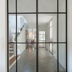 WDMA  commercial steel entry doors double tempered glass steel windows and doors grill design