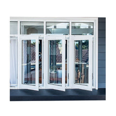 American Style Housing Swing Glass Window Aluminum Frame Hinge Casement Windows with Invisible Screen