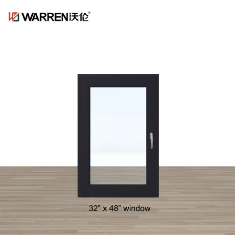 32x48 window China modern narrow frame tilt and turn casement aluminium windows double glazed