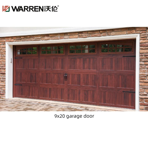 WDMA 9x20 Garage Door Modern Black Glass Garage Door 5 Panel Garage Door Insulation