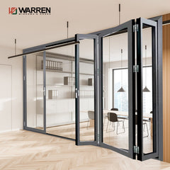 Custom Security Bi-Fold Aluminum Bifold Patio Doors Indoor Aluminum Door