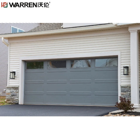 WDMA 12' x 7' Garage Door Tilt Up Garage Door Clear Roll Up Garage Door Glass For Homes