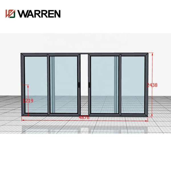 Warren 16' Sliding Glass Door Standard Sliding Door Length