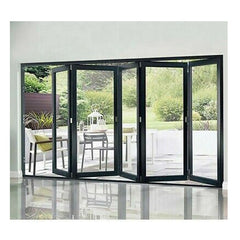 modern doors designs Bi Fold Commercial Aluminum Glass Bifold Doors Exterior Aluminium Folding Patio Accordion Glass Door